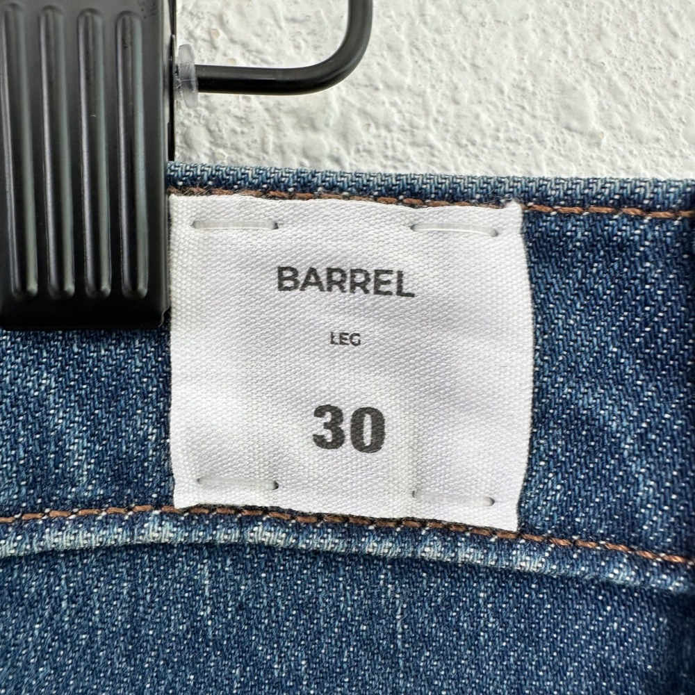 Hudson High-Rise Barrel Leg Jeans Womens 30 Blue Kusama Wash Denim Luxury Casual - Picture 6 of 10
